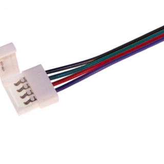 Snap fit Connector with wire (10mm) for RGB (Colour Changeable) LED Strip